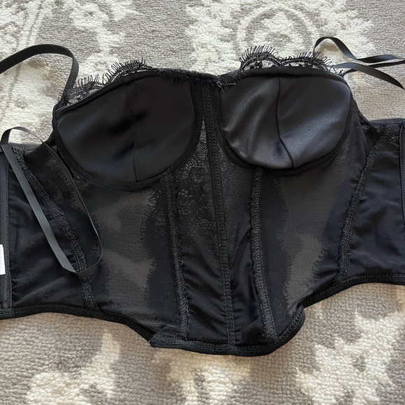 Julia by Love J Black Sheer Lace Corset - Picture 4 of 4